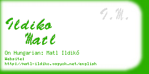 ildiko matl business card
